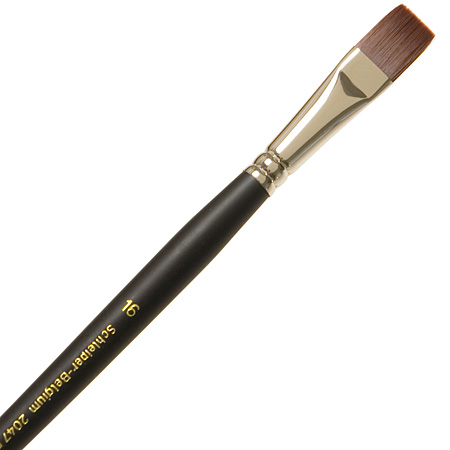 Schleiper Brush series 2047 - sepia synthetic - flat - long handle