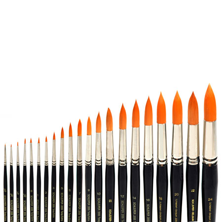 Schleiper Brush series 2055 - golden synthetic - round - short handle