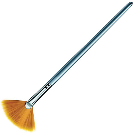 Schleiper Silver Line - brush series 2256 - synthetic gold - fan - short handle