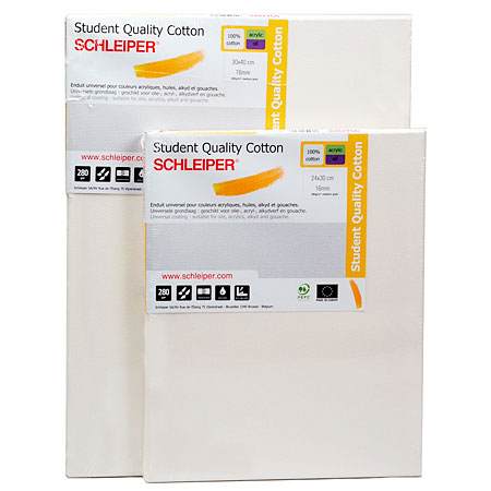 Schleiper Student Cotton - stretched canvas - 100% cotton - universally primed - thickness 16mm