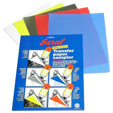 Saral Sampler Package - papier transfert - set de 5 feuilles 21,6x30cm - couleurs assorties
