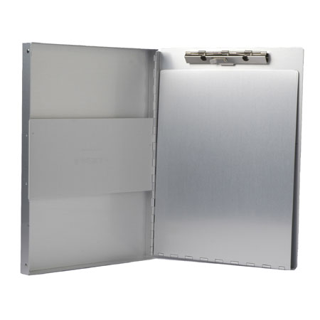 Saunders Snapack 8512 - klembord in aluminium - 21,6x30,5cm - met afdeling voor dokumenten & omslag