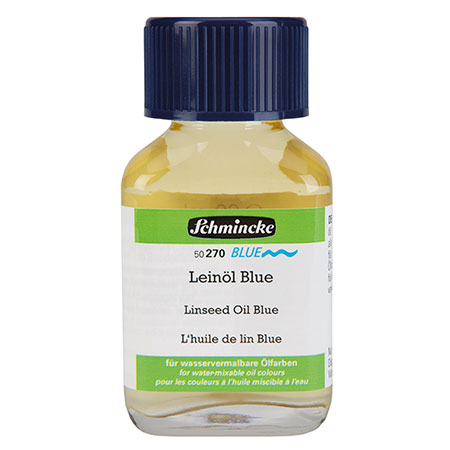Schmincke Blue - huile de lin - hydrosoluble - flacon 60ml