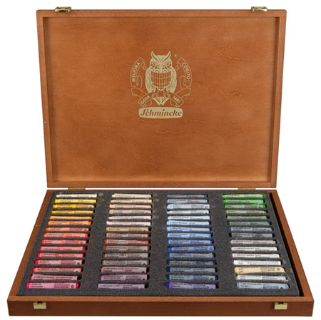 Schmincke houten kist - assortiment van 60 extra-zachte pastels