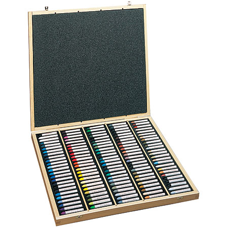 Sennelier Wooden box - assorted oil pastels