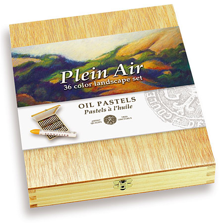 Sennelier Plein Air - coffret en bois - assortiment de 36 pastels à l'huile