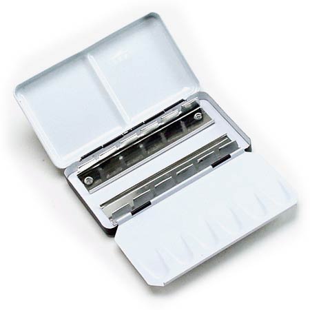 Sennelier Boîte vide en métal pour 12 demi-godets d'aquarelle - format poche