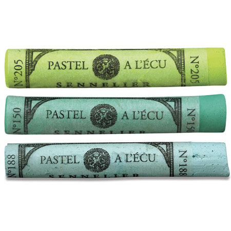 Sennelier Pastel à l'écu - pastel tendre surfin - tons verts