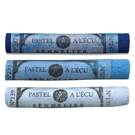 Sennelier Pastel à l'écu - pastel tendre surfin - tons bleus