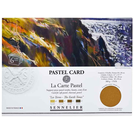 Sennelier Pastel Card - mapje van 6 vellen pastelpapier - 360gr/m² - 40x30cm