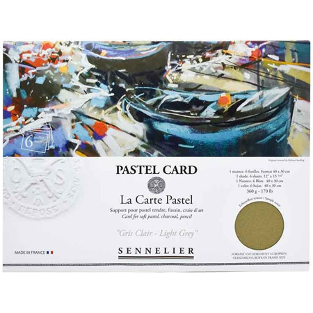 Pastels Tendres Ou Durs Bloc De Papier à Pastel Sennelier - Grain Fin Papier De Verre - 40x30 Cm - 12 Feuilles - 360 G/m² Bloc Grain Fin Abrasif