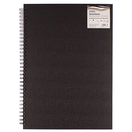 Seawhite Super Brit - wire-bound sketchbook - black hard cover - 50 sheets 150g/m²