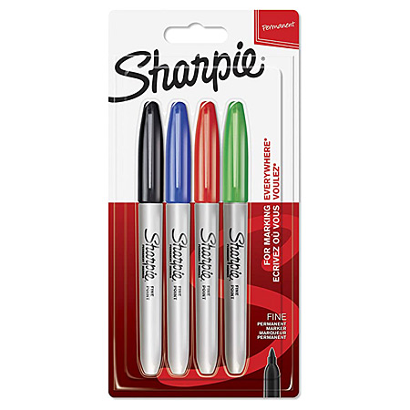 Sharpie Assortiment van 4 permanente markers - fijne punt