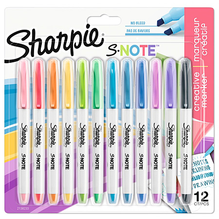 Sharpie S-Notes - assorted highlighters - chisel tip 2.7mm