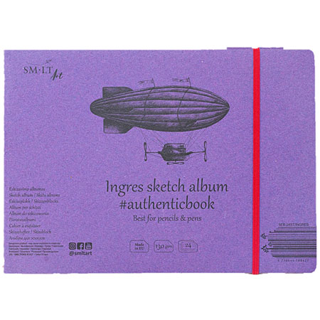 SM-LT Art #authenticbook - tekenalbum (Ingres papier) - kartonnen omslag - 24 vellen 130gr/m² - 24,5x17,6cm