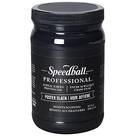 Speedball Professional - zeefdrukinkt - op water basis - poster black