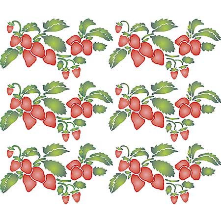 Spectrum Pochoir - 30x19cm - fraises