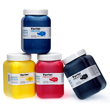 Screentec Tprint Process - zeefdruk textielinkt - op water basis - transparante kleuren - pot 1kg