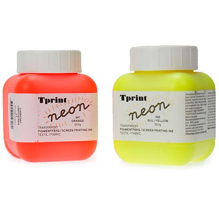 Screentec Tprint Neon - zeefdruk textielinkt - op water basis - transparante fluokleuren - pot 250g