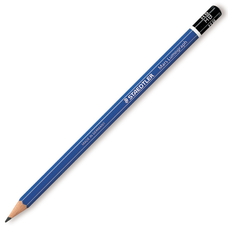Crayons à papier de très haute qualité pour écriture et dessin artistique Boîte en métal avec 12 crayons assortis 8B-2H 100 G12 S Staedtler Mars Lumograph 