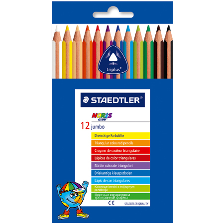 Staedtler Noris Club Triplus Jumbo - cardboard case - assorted colour pencils