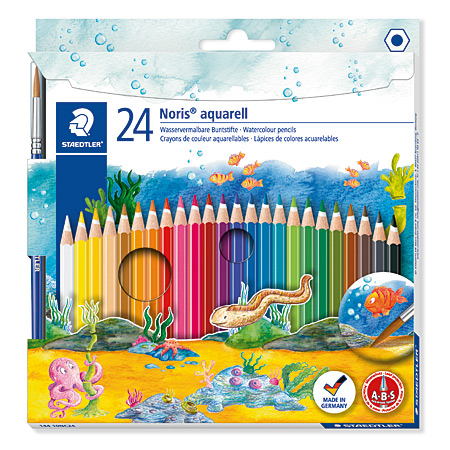 Staedtler Noris Club Aquarell - étui en carton - assortiment de crayons de couleur aquarellables
