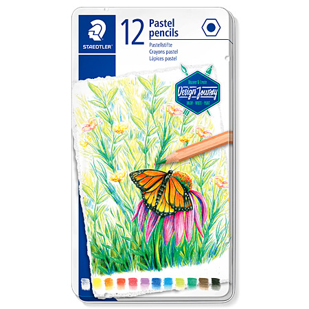Staedtler Design Journey - tin - 12 assorted pastel coloured pencils