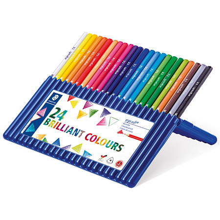 Staedtler Ergosoft - étui en plastique - assortiment de crayons de couleur