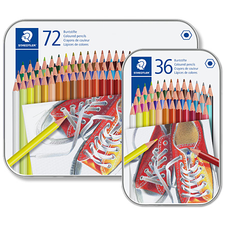 Staedtler Tin - assorted coloured pencils