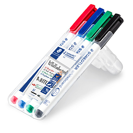 Staedtler Lumocolor Whiteboard Pen - plastic etui - assortiment van witbordstiften