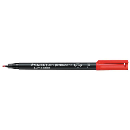Staedtler Lumocolor Permanent F - feutre universel permanent - rechargeable - pointe fine (0,6mm)