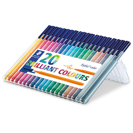 Staedtler Triplus Color - plastic pouch - assorted fibre tip pens