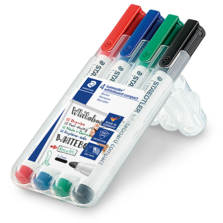 Staedtler Lumocolor White board Compact - plastic case - assorted white board markers