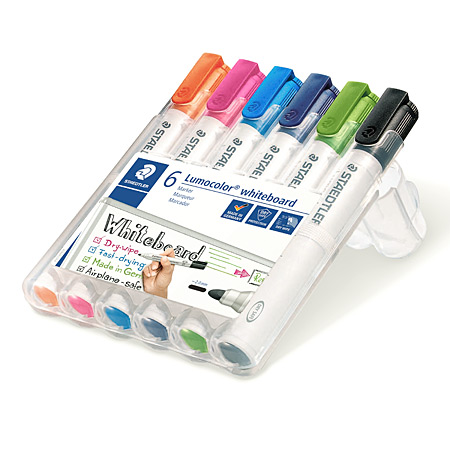 Staedtler Lumocolor White board Marker - étui en plastique - assortiment de marqueurs pour tableau blanc