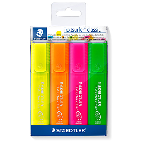 Staedtler Textsurfer Classic - plastic wallet - 4 assorted highlighters
