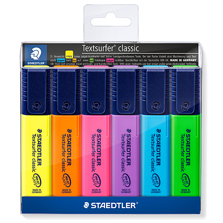 Staedtler Textsurfer Classic - étui en plastique - assortiment de surligneurs