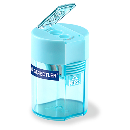 Staedtler Double metal sharpener - plastic reservoir - light blue