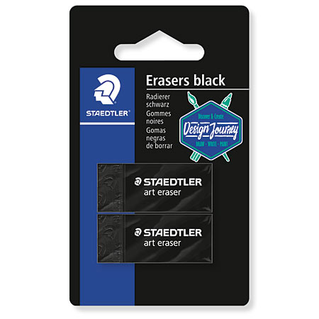 Staedtler Art Eraser - pack of 2 black erasers