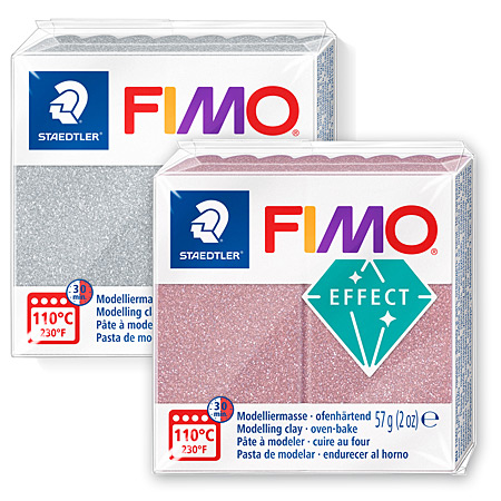Staedtler Fimo Effect Glitter - polymer clay - block 56g - glitter colours