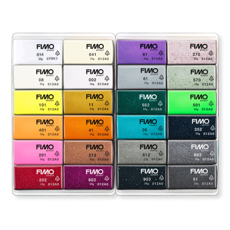 Staedtler Fimo Colour Pack - assortiment de pâte polymère colorée à cuire - 25g