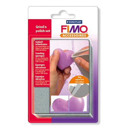 Staedtler Fimo Accessories - grind'n polish set - 3 spanding sponges