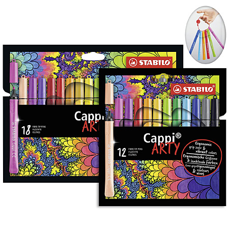 Stabilo Cappi Arty - étui en carton - assortiment de feutres de coloriage