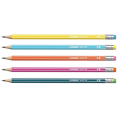 Stabilo Pencil 160 - crayon graphite - HB - avec gomme