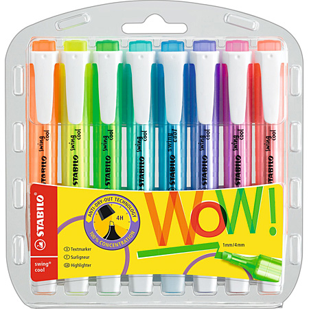 Stabilo Swing Cool - plastic pouch - assorted highlighters