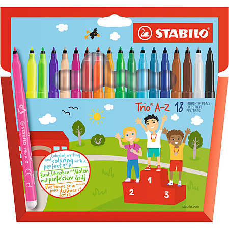 Stabilo Trio A-Z - cardboard wallet - assorted colour markers