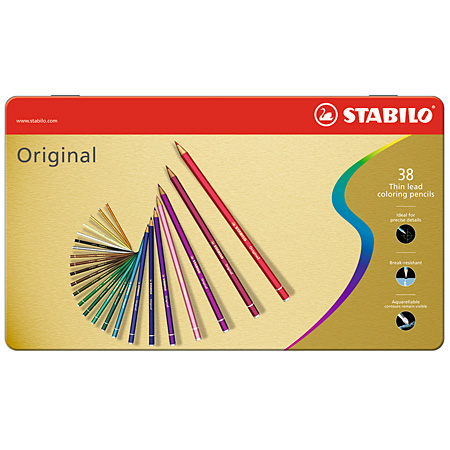 Stabilo Original - étui en métal - assortiment de crayons de couleur