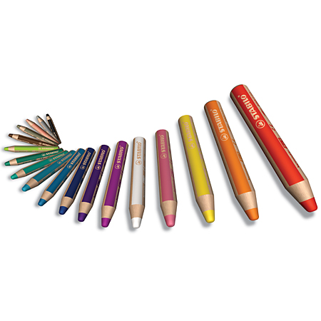 Stabilo Woody - crayon de couleur gras aquarellable - Schleiper