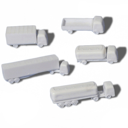 Schulcz Set of polystyrene vehicles - white