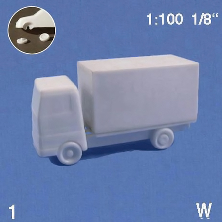 Schulcz Véhicule en polystyrène - camionette - 69x24mm (1:100) - blanc