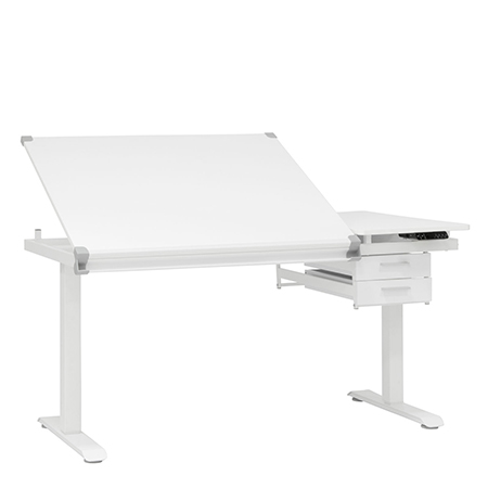 Studio Designs Graphix E-Lift - tekentafel - hellend oppervlak 101x76cm + oppervlak 43x76cm - regelbare hoogte